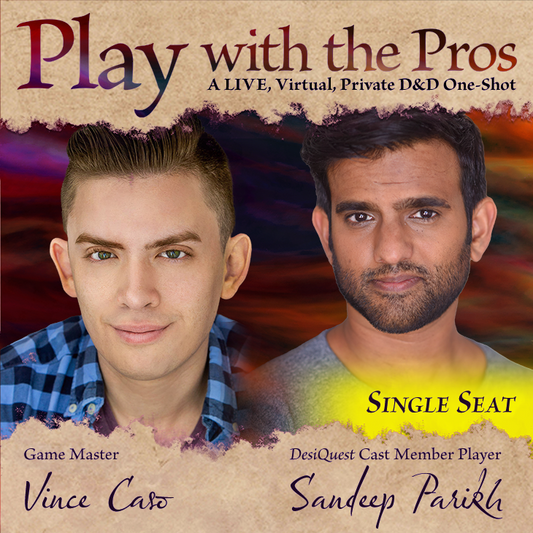 Live Play with GM Vince Caso & PC Sandeep Parikh - Single Seat